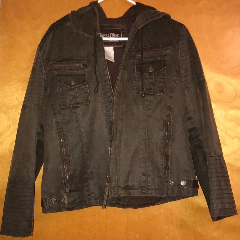 Leather jacket.